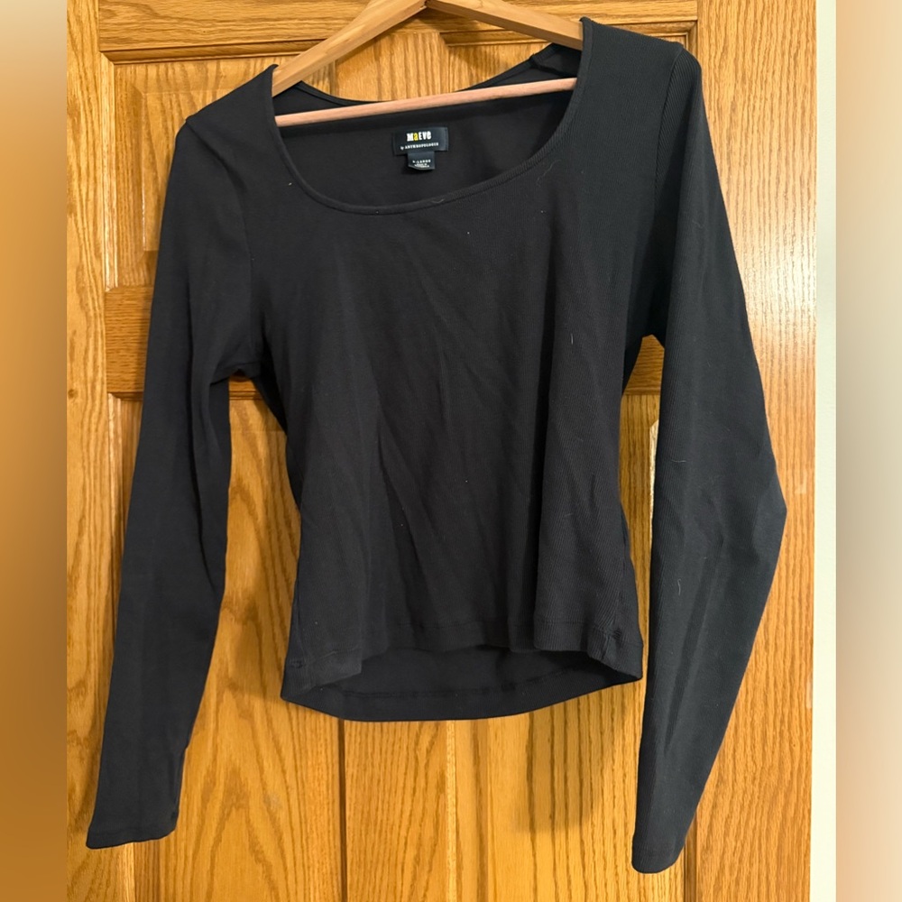 Maeve Black Long Sleeve Blouse
